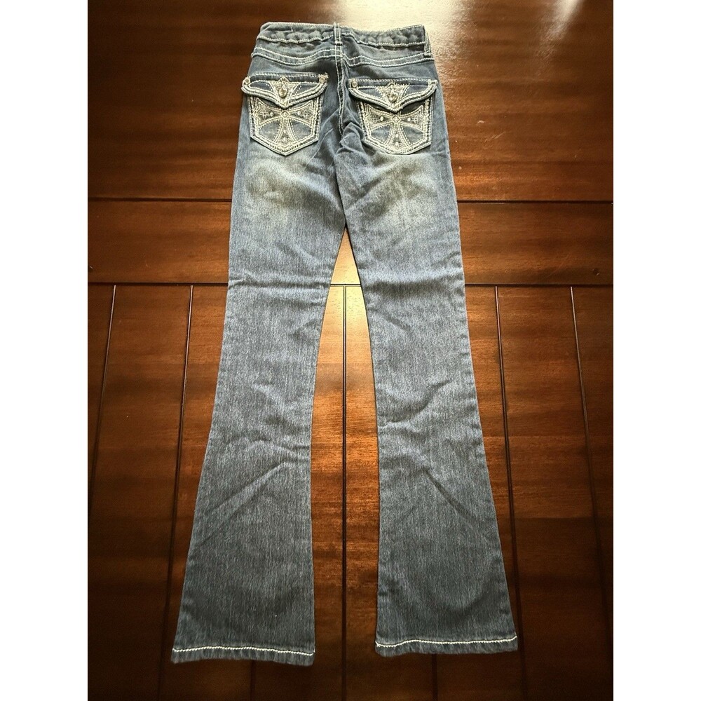 NEW MISS ME STYLE MUDD BOOT JEANS SZ 0x32 BLING Y2K EMBELLISHED